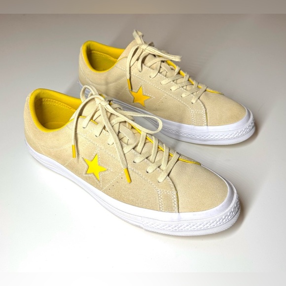 Converse One Star Suede OX Yellow White Sneakers Shoes 159814C Mens Size-10 - Picture 1 of 9